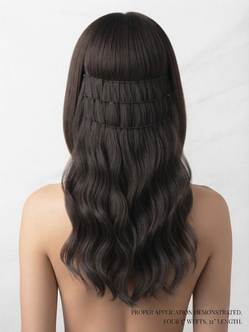 21” Wavy Clip-In Hair Extensions Set | 4 Pieces (5” Wide)